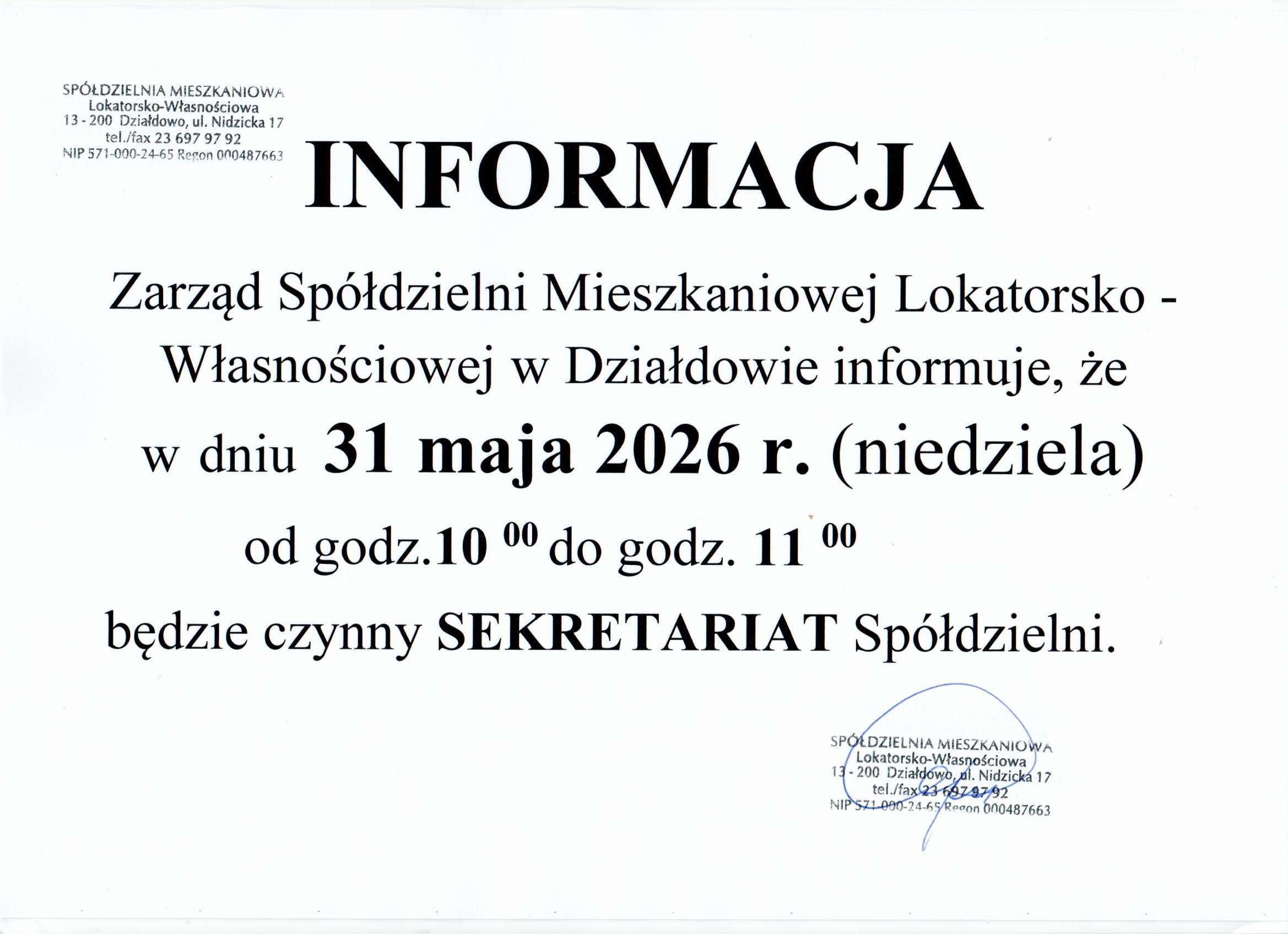 INFORMACJA